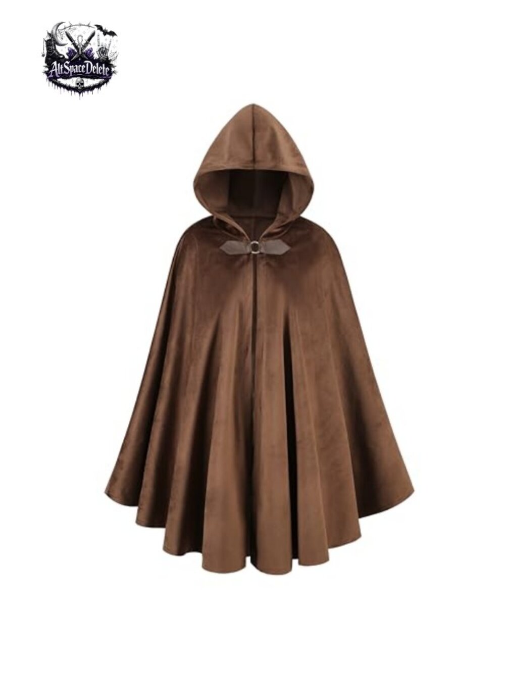 Men Velvet Hooded Cloak Medieval Renaissance Cape for Cosplay Halloween